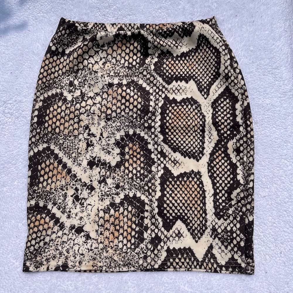 PLT Snakeskin Pencil Skirt